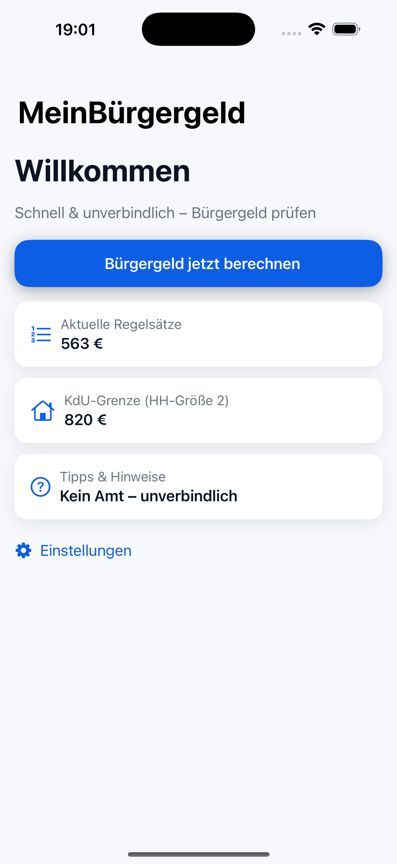 MeinBürgergeld – Ergebnis & Details